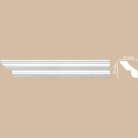 Плинтус потолочный Decomaster  95637 (35×35×2400 мм)