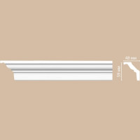 Плинтус потолочный Decomaster  DT-14 (80×49×2400 мм)